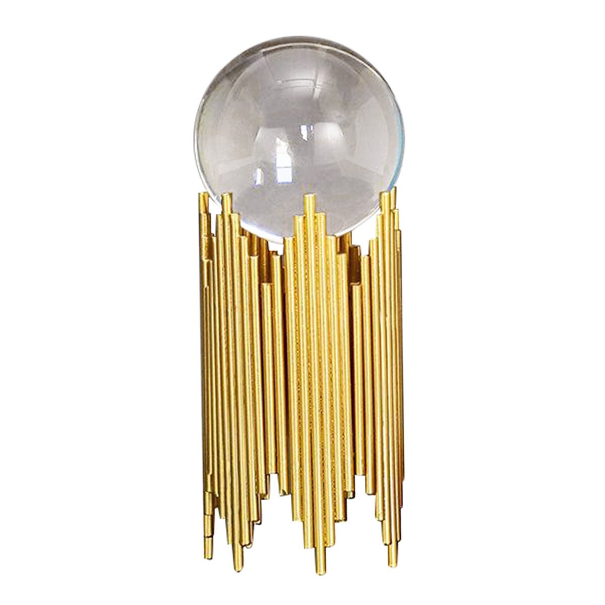 Crystal Ball with Holder Ornaments Sculpture Statue Tabletop Decor Crafts C