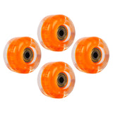 Maxbell 4Pcs LED Light up Glow in the Night Wheels for Skateboard Longboard Orange