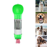 Maxbell 4 In 1 Dog Water Bottle Dispenser Bowl Feeder For Walking Hiking Green