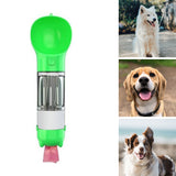 Maxbell 4 In 1 Dog Water Bottle Dispenser Bowl Feeder For Walking Hiking Green