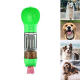 Maxbell 4 In 1 Dog Water Bottle Dispenser Bowl Feeder For Walking Hiking Green