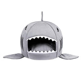 Maxbell Shark Dog Beds Small Medium Cat Pet Warm Comfy Plush Mat Cave Kennel Grey M