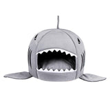 Maxbell Shark Dog Beds Small Medium Cat Pet Warm Comfy Plush Mat Cave Kennel Grey M