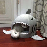 Maxbell Shark Dog Beds Small Medium Cat Pet Warm Comfy Plush Mat Cave Kennel Grey M