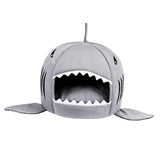 Maxbell Shark Dog Beds Small Medium Cat Pet Warm Comfy Plush Mat Cave Kennel Grey M