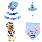 Maxbell Pet Dog Cat Birthday Hat Bandana Neckerchief Ties Party Fancy Dress Blue