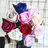 Maxbell Elegant Artificial Flowers Rosaceae Rose Bouquet Decoration Bright Red