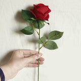 Maxbell Elegant Artificial Flowers Rosaceae Rose Bouquet Decoration Bright Red