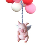 Maxbell Colorful Car Rear View Mirror Pendant Interior Decoration Pink Flying Pig