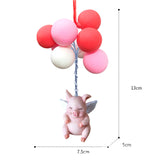 Maxbell Colorful Car Rear View Mirror Pendant Interior Decoration Pink Flying Pig