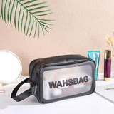 Maxbell Waterproof Travel Bag Transparent Makeup Toiletry Clear Wash Pouch Black M