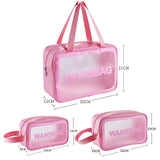 Maxbell Waterproof Travel Bag Transparent Makeup Toiletry Clear Wash Pouch Black M