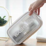 Maxbell Waterproof Travel Bag Transparent Makeup Toiletry Clear Wash Pouch Black M