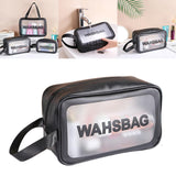 Maxbell Waterproof Travel Bag Transparent Makeup Toiletry Clear Wash Pouch Black M