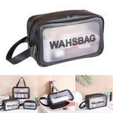 Maxbell Waterproof Travel Bag Transparent Makeup Toiletry Clear Wash Pouch Black M