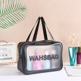 Maxbell Waterproof Travel Bag Transparent Makeup Toiletry Clear Wash Pouch Black M