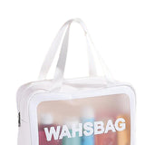 Maxbell Waterproof Travel Bag Transparent Makeup Toiletry Clear Wash Pouch White L