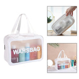 Maxbell Waterproof Travel Bag Transparent Makeup Toiletry Clear Wash Pouch White L