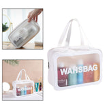 Maxbell Waterproof Travel Bag Transparent Makeup Toiletry Clear Wash Pouch White L