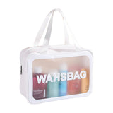 Maxbell Waterproof Travel Bag Transparent Makeup Toiletry Clear Wash Pouch White L