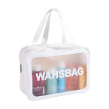 Maxbell Waterproof Travel Bag Transparent Makeup Toiletry Clear Wash Pouch White L