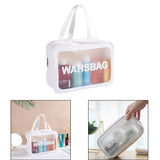 Maxbell Waterproof Travel Bag Transparent Makeup Toiletry Clear Wash Pouch White L