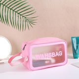 Maxbell Waterproof Travel Bag Transparent Makeup Toiletry Clear Wash Pouch Pink L