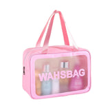 Maxbell Waterproof Travel Bag Transparent Makeup Toiletry Clear Wash Pouch Pink L