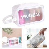 Maxbell Waterproof Travel Bag Transparent Makeup Toiletry Clear Wash Pouch White M