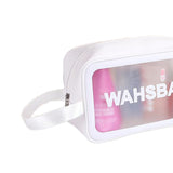 Maxbell Waterproof Travel Bag Transparent Makeup Toiletry Clear Wash Pouch White M