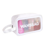 Maxbell Waterproof Travel Bag Transparent Makeup Toiletry Clear Wash Pouch White M