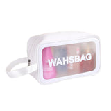 Maxbell Waterproof Travel Bag Transparent Makeup Toiletry Clear Wash Pouch White M