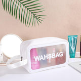 Maxbell Waterproof Travel Bag Transparent Makeup Toiletry Clear Wash Pouch White M