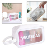 Maxbell Waterproof Travel Bag Transparent Makeup Toiletry Clear Wash Pouch White M