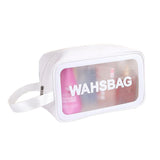 Maxbell Waterproof Travel Bag Transparent Makeup Toiletry Clear Wash Pouch White M