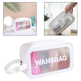 Maxbell Waterproof Travel Bag Transparent Makeup Toiletry Clear Wash Pouch White M