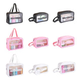 Maxbell Waterproof Travel Bag Transparent Makeup Toiletry Clear Wash Pouch Black S