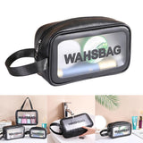 Maxbell Waterproof Travel Bag Transparent Makeup Toiletry Clear Wash Pouch Black S