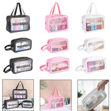 Maxbell Waterproof Travel Bag Transparent Makeup Toiletry Clear Wash Pouch Black S