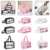 Maxbell Waterproof Travel Bag Transparent Makeup Toiletry Clear Wash Pouch Black S