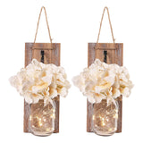 Maxbell Retro Wall Sconces Decoration Porch Fairy Wall Lights Hanging Decor Brown