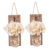 Maxbell Retro Wall Sconces Decoration Porch Fairy Wall Lights Hanging Decor Brown