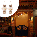 Maxbell Retro Wall Sconces Decoration Porch Fairy Wall Lights Hanging Decor Brown