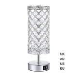 Maxbell Modern Crystal Touch Bedside Table Lamp Lights Room Lighting Decor EU Plug