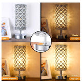 Maxbell Modern Crystal Touch Bedside Table Lamp Lights Room Lighting Decor EU Plug