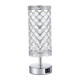 Maxbell Modern Crystal Touch Bedside Table Lamp Lights Room Lighting Decor EU Plug