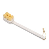 Maxbell Bath Body Brush Long Handle Shower Brush Dry Brush for Shower  White