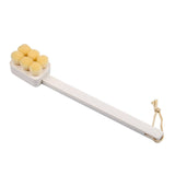 Maxbell Bath Body Brush Long Handle Shower Brush Dry Brush for Shower  White