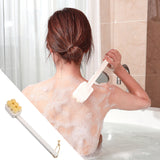 Maxbell Bath Body Brush Long Handle Shower Brush Dry Brush for Shower  White