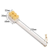 Maxbell Bath Body Brush Long Handle Shower Brush Dry Brush for Shower  White